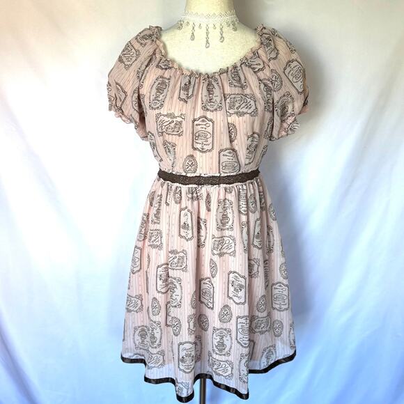 Axes Femme Poetique J-fashion Victorian Chocolat de Paris Pink Dress M - Picture 1 of 13